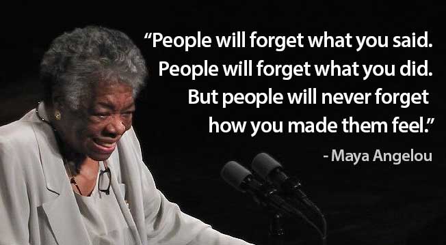 Maya Angelou quote related to writing a product review