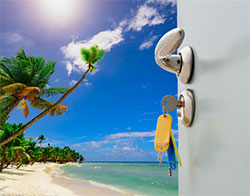 Open doorway to beautiful beach