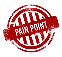 Pain point symbol - address customer pain points in your product reviews
