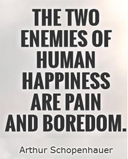 Schopenhauer quote image about boredom
