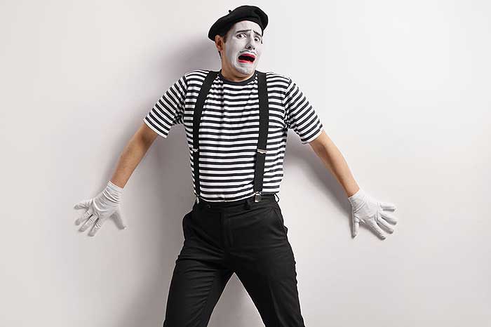 Scared Mime