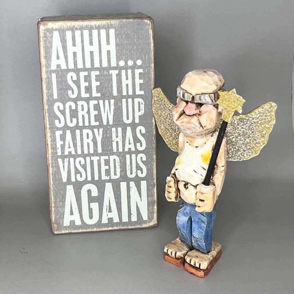 Funny carved fairy shows creative projects make for fun retirement business ideas